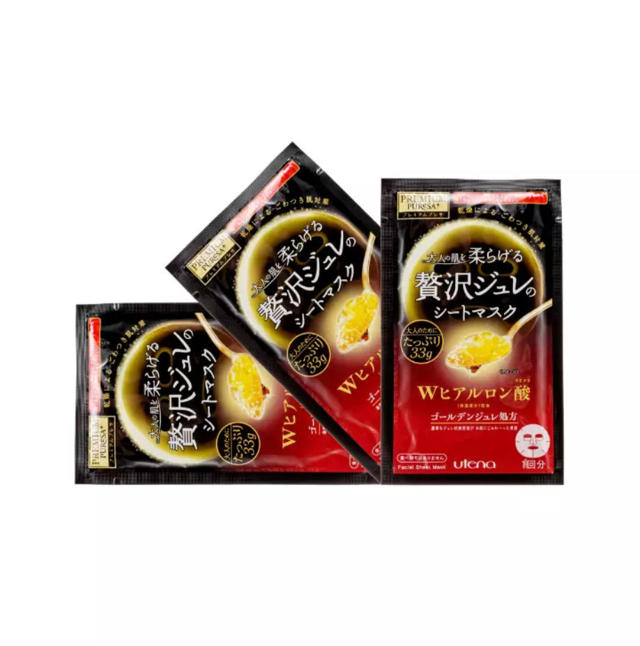 Utena Premium Puresa Golden Jelly Face Mask Hyaluronic acid (3 stk.)